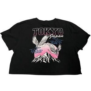 Social Culture Black Crop Top Tokyo Japan